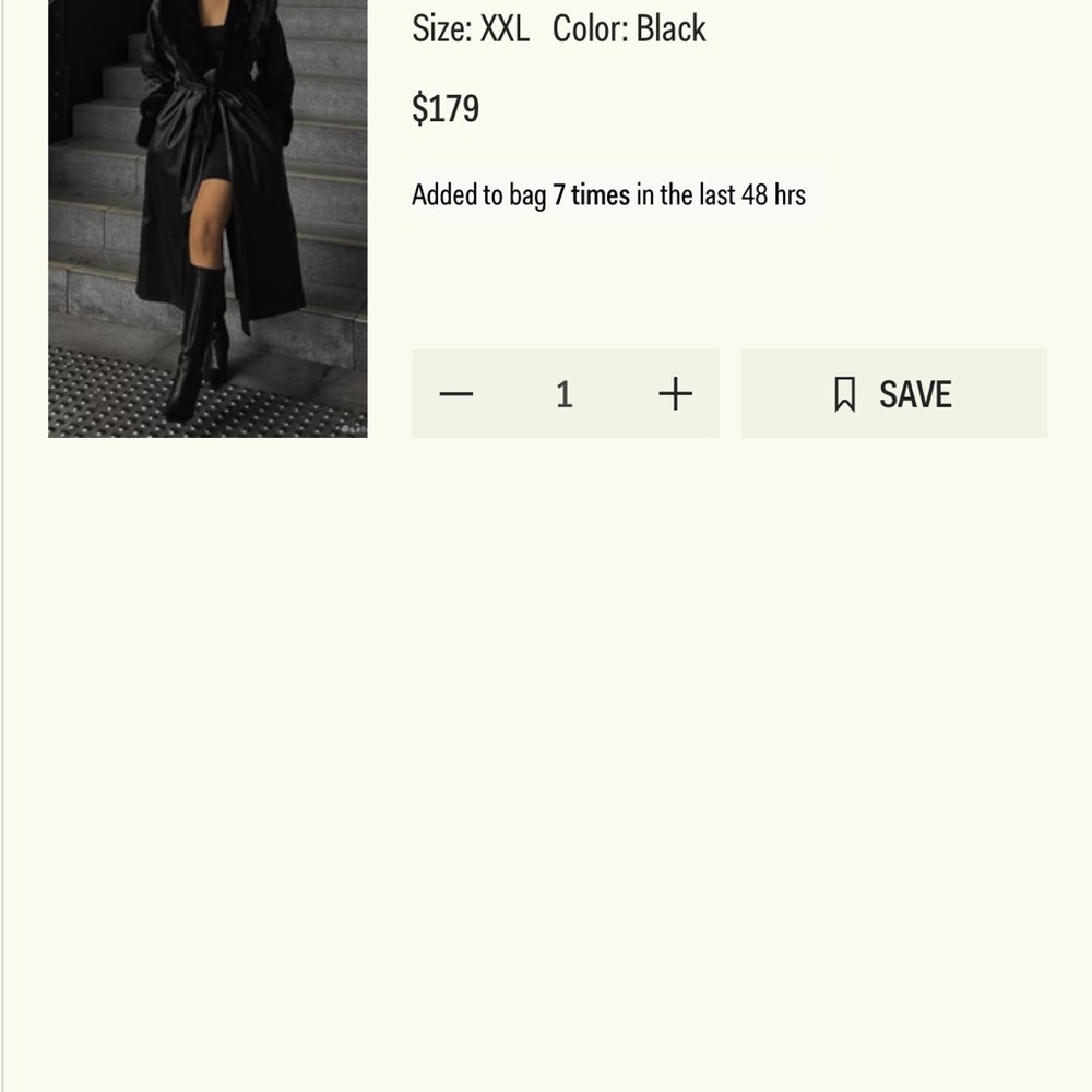 Elegant Black Trench Coat